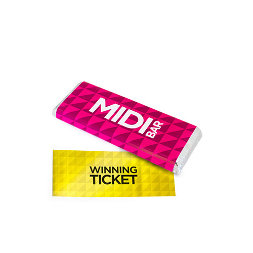 bite promotions - Midi Milk chocolate bar with winning ticket